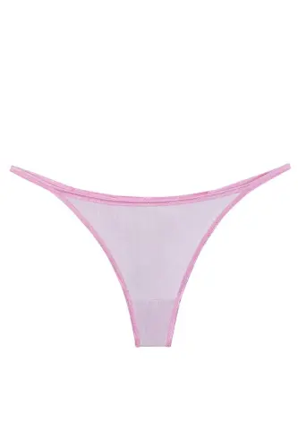 Akbeniz Kadın Pembe Transparan 2'li Tanga Slip - 3