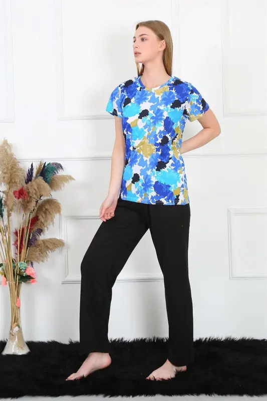 Akbeniz Kadın Penye Kısa Kol Pijama Takım 4142 - 2