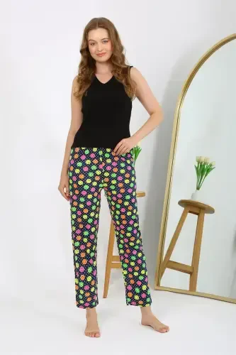 Akbeniz Kadın Penye Smile Desenli Tek Alt Pijama 27537 - 2