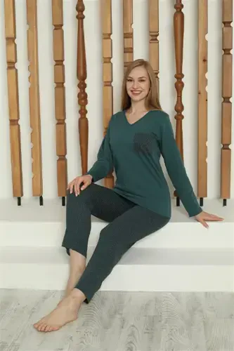 Akbeniz Kadın Penye Uzun Kol Pijama Takım 4146 - 4