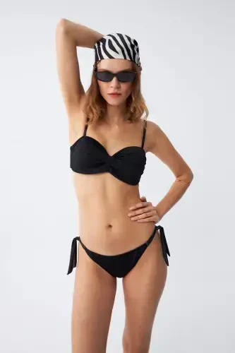 Akbeniz Kadın Straplez Siyah Bikini Takımı - 3