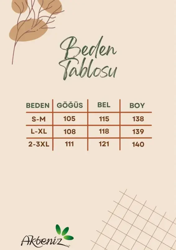 Akbeniz Kadın Uzun Ekru Penye Sabahlık - 7