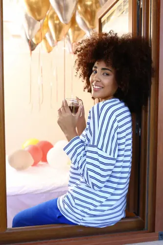Akbeniz Kadın Uzun Kol 3 İplik Penye Pijama Takım 4185 - 4