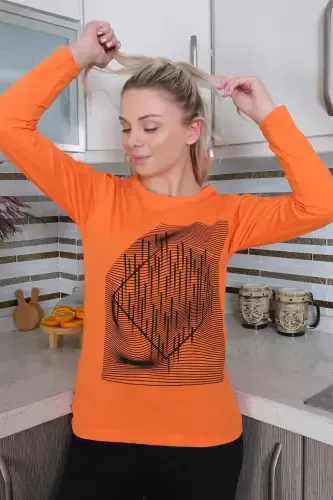 Akbeniz Kadın Uzun Kol Penye Pijama Takım 4177 - 2