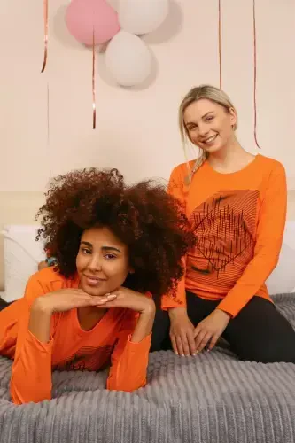 Akbeniz Kadın Uzun Kol Penye Pijama Takım 4177 - 3