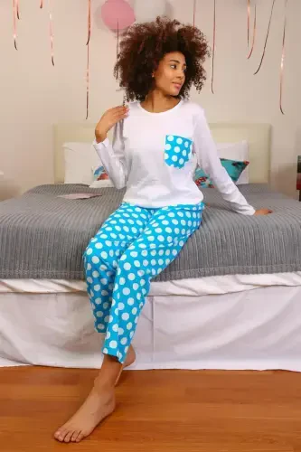 Akbeniz Kadın Uzun Kol Penye Pijama Takım 4197 - AKBENIZ (1)