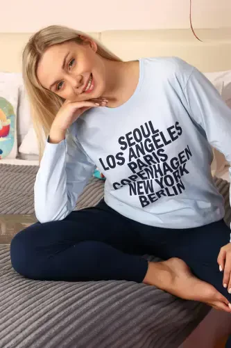 Akbeniz Kadın Uzun Kol Penye Pijama Takım 4174 - AKBENIZ (1)
