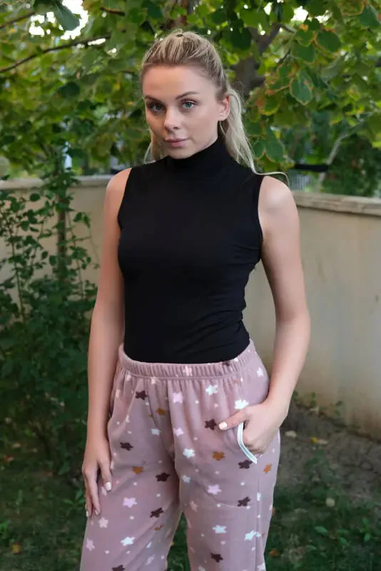 Akbeniz Kadın Welsoft Polar Tek Alt Pijama 210056 - 3