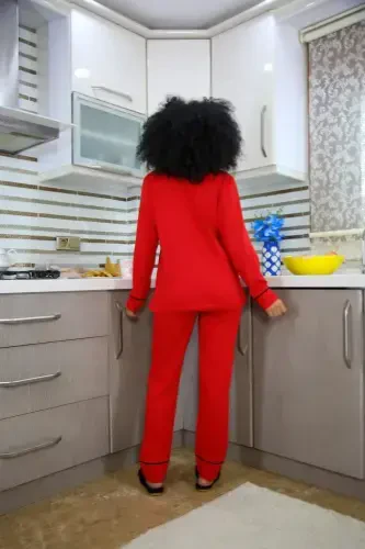 Akbeniz Kadın Yılbaşı 2'li Özel Kalp Kutulu Slip - Pijama Hediye Seti 20244 - 5