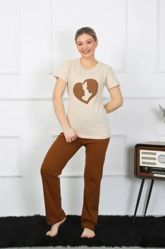 Akbeniz Kısa Kol Penye Pijama Takımı 4209 - AKBENIZ