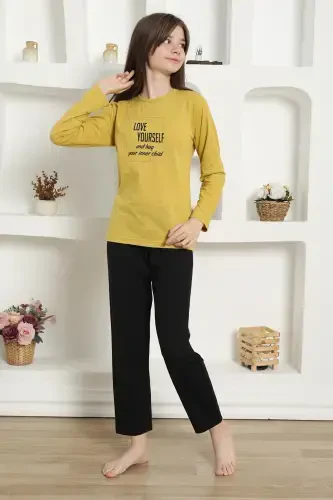 Akbeniz Kız Çocuk Penye Pijama Takım 20420 - 2