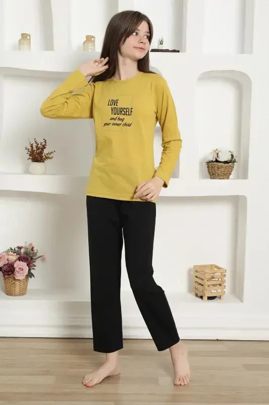 Akbeniz Kız Çocuk Penye Pijama Takım 20420 - 2
