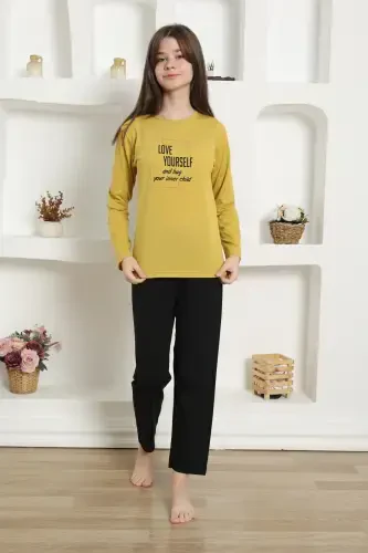 Akbeniz Kız Çocuk Penye Pijama Takım 20420 - 4