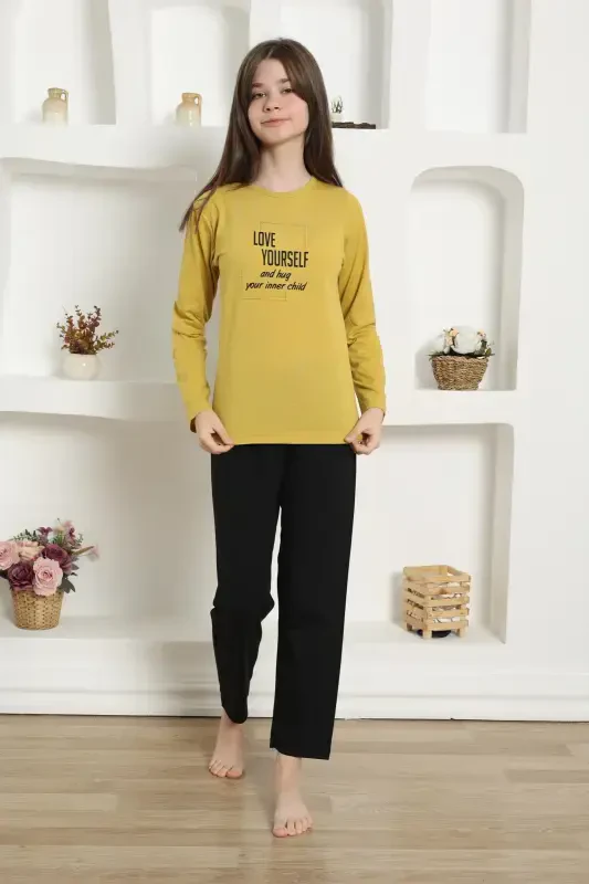 Akbeniz Kız Çocuk Penye Pijama Takım 20420 - 4