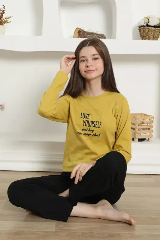 Akbeniz Kız Çocuk Penye Pijama Takım 20420 - 6