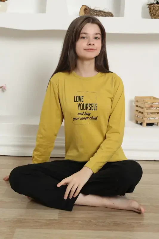 Akbeniz Kız Çocuk Penye Pijama Takım 20420 - 7