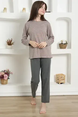 Akbeniz Kız Çocuk Penye Pijama Takım 20424 - 1