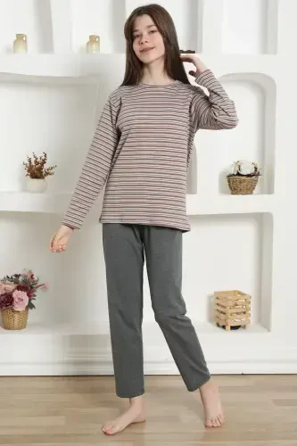 Akbeniz Kız Çocuk Penye Pijama Takım 20424 - 2