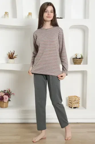 Akbeniz Kız Çocuk Penye Pijama Takım 20424 - 7