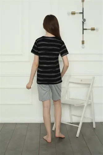 Akbeniz Kız Çocuk Penye Şortlu Pijama Takım 20405 - 4