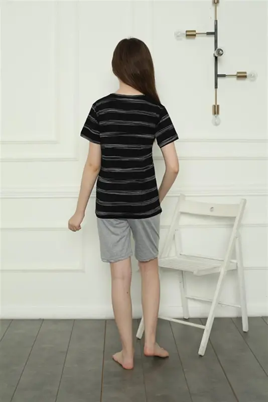 Akbeniz Kız Çocuk Penye Şortlu Pijama Takım 20405 - 4