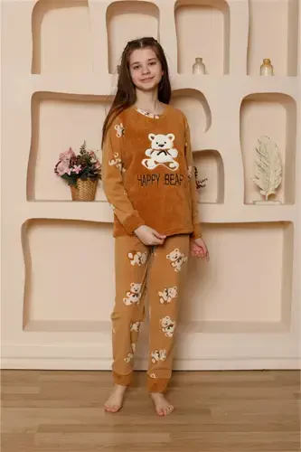 Akbeniz Kız Çocuk WelSoft Polar Pijama Takımı 20522 - AKBENIZ (1)