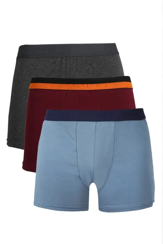 Akbeniz Men's Combed Cotton 3-Pack Boxer Shorts 40093 - 1