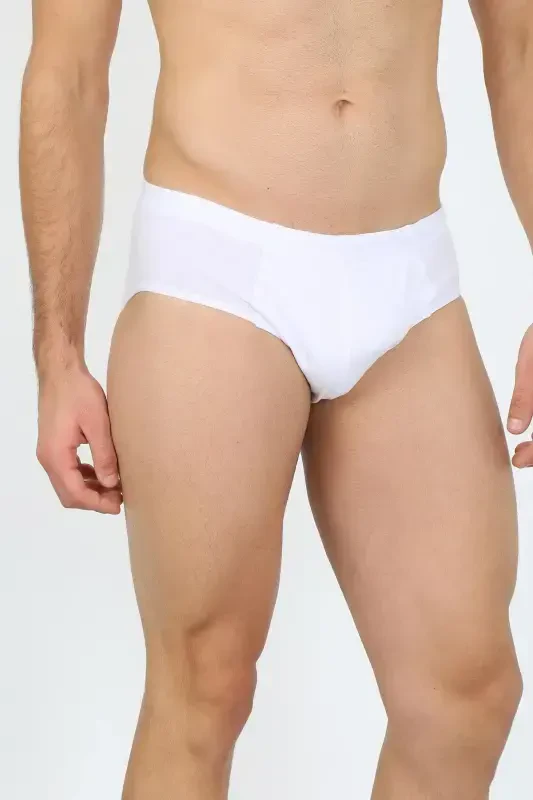 Akbeniz Men's Cotton 3-Pack White Briefs 40129 - 2