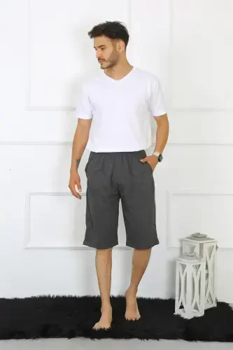 Akbeniz Men's Cotton Anthracite Capri 27480 - 4
