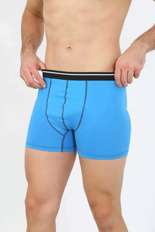Akbeniz Men's Cotton Lycra Boxer Blue 40133 - 3