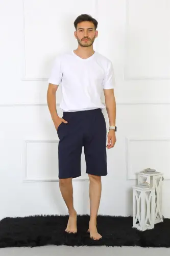 Akbeniz Men's Cotton Navy Blue Capri 27480 - 1