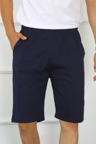 Akbeniz Men's Cotton Navy Blue Capri 27480 - 4