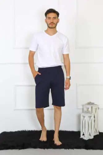 Akbeniz Men's Cotton Navy Capri 27480 - 1