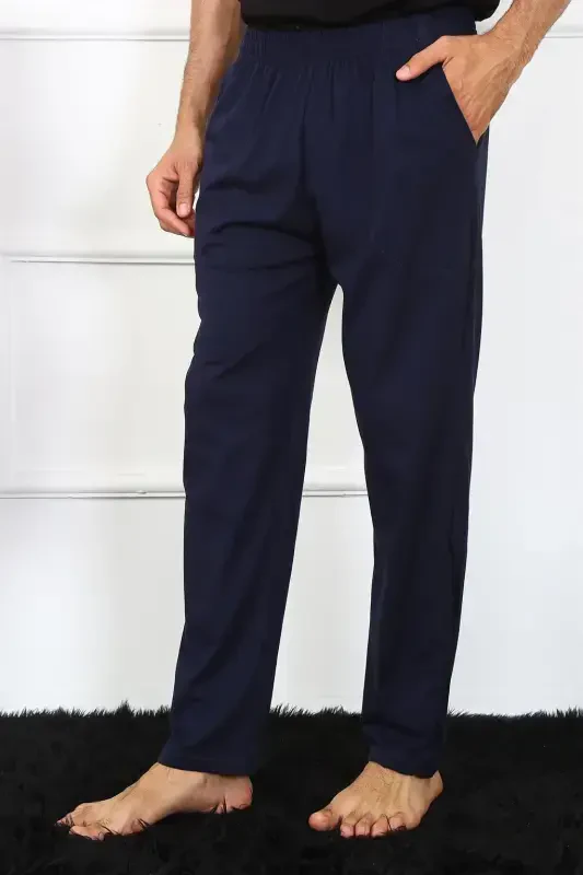 Akbeniz Men's Cotton Navy Single Bottom Pajamas 27495 - 3