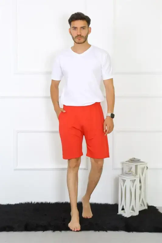 Akbeniz Men's Cotton Red Shorts 27484 - 3