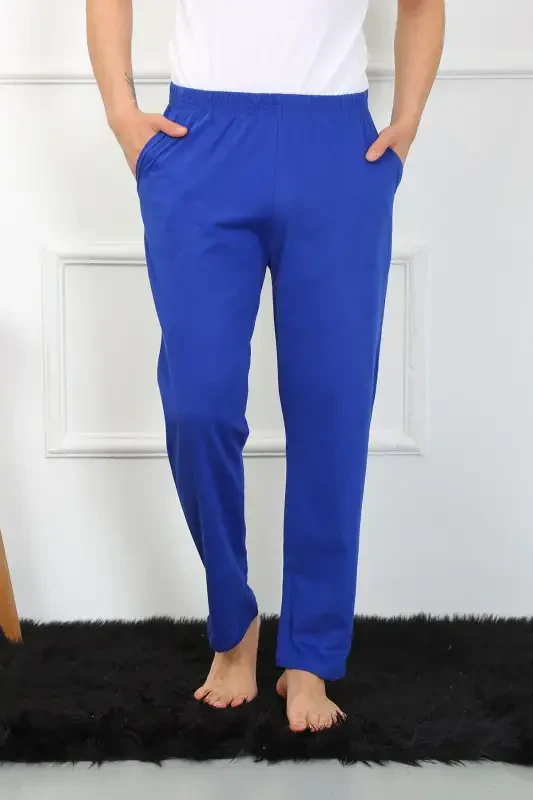 Akbeniz Men's Cotton Sax Single Bottom Pajamas 27495 - 2