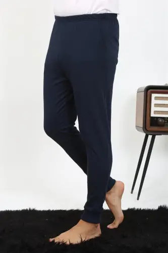 Akbeniz Men's Cotton Single Bottom Pajamas Navy Blue 27551 - AKBENIZ (1)