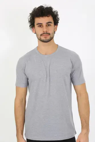 Akbeniz Men's Crew Neck Gray Knitted Undershirt 6567 