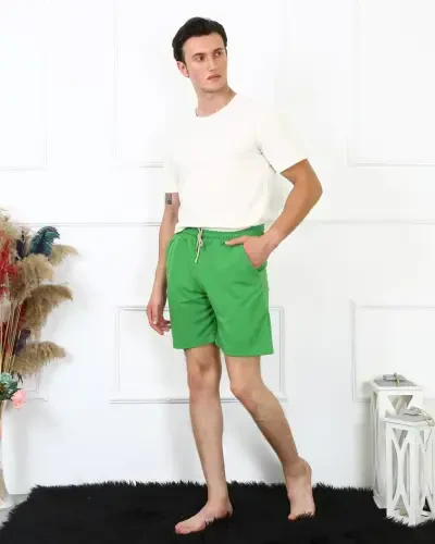 Akbeniz Men's Lacoste Pistachio Green Shorts 27487 