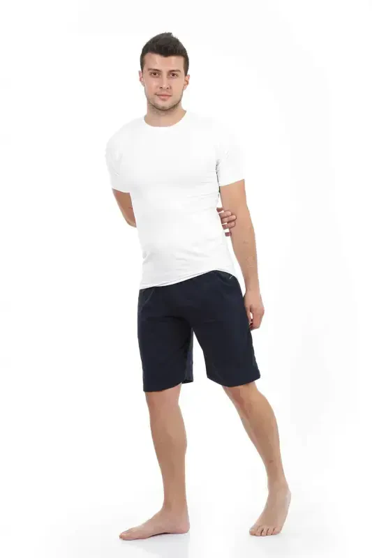 Akbeniz Men's Pocketed Cotton Shorts 27207 - 3