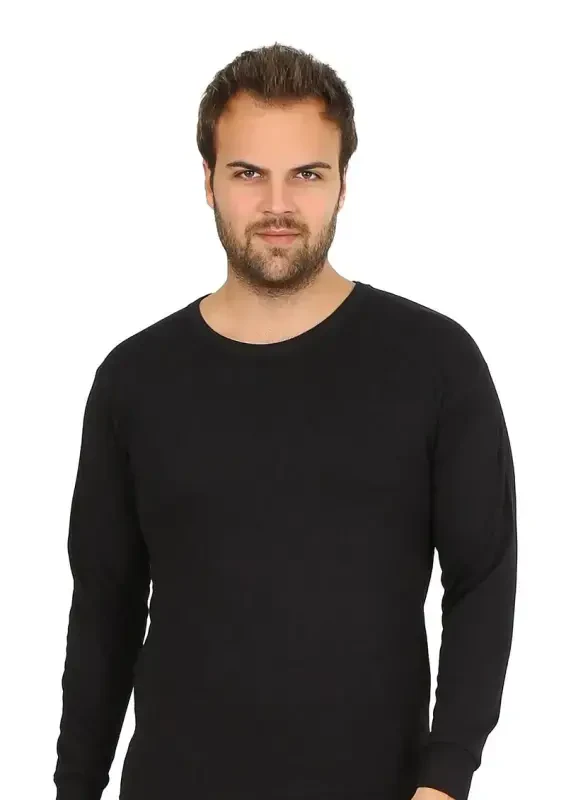 Akbeniz Men's Thermal Top Winter Underwear Black 6869 - AKBENIZ