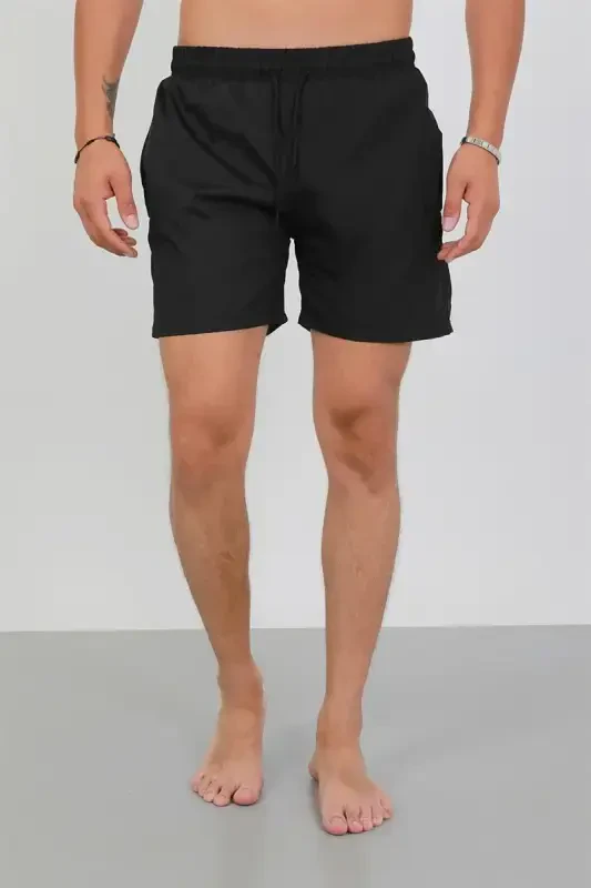 Akbeniz Men's Zipper Pocket Swim Shorts Black - 5