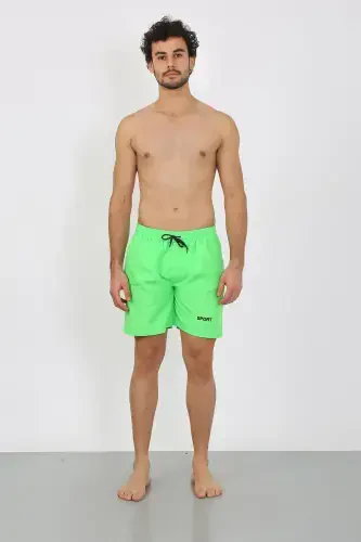 Akbeniz Men's Zipper Pocket Swim Shorts Pistachio Green 27485 