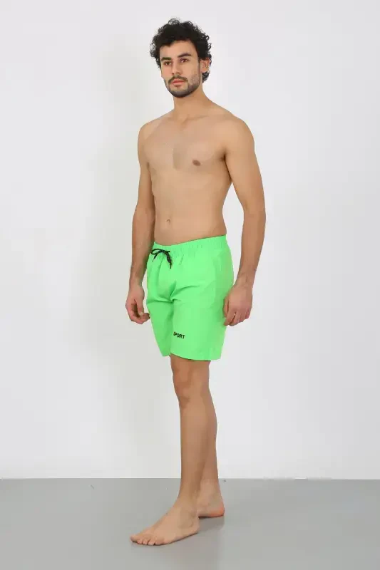 Akbeniz Men's Zipper Pocket Swim Shorts Pistachio Green 27485 - 3
