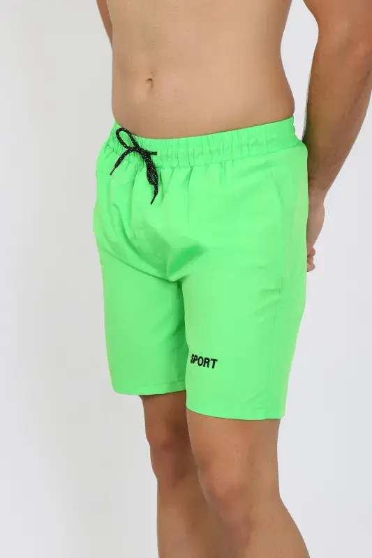 Akbeniz Men's Zipper Pocket Swim Shorts Pistachio Green 27485 - 4