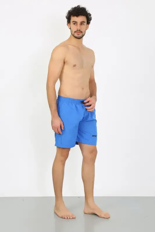 Akbeniz Men's Zipper Pocket Swim Shorts Sax 27485 - AKBENIZ