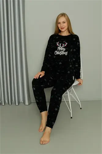 Akbeniz Merry Christmas Welsoft Polar Women's Pajama Set 8514 - 7