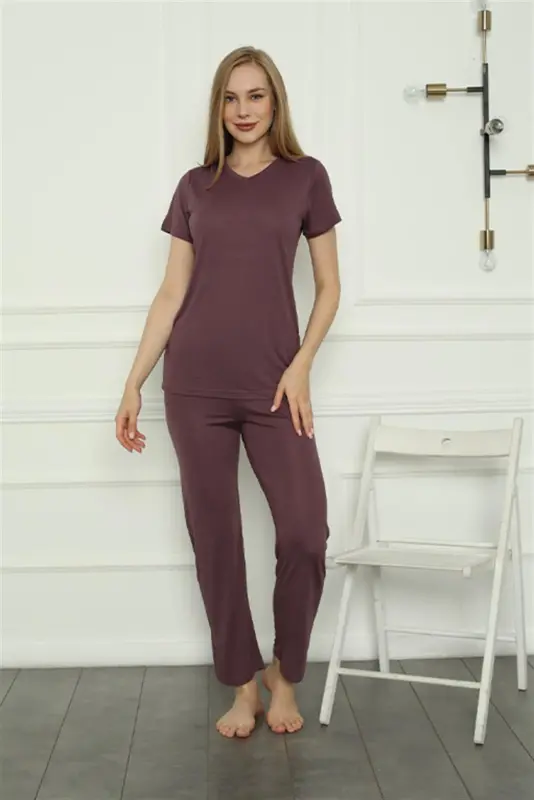 Akbeniz Mother Daughter Family Knitted Pajamas Set Sold Separately. Prices are Different 50106 - 3