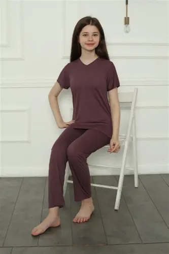 Akbeniz Mother Daughter Family Knitted Pajamas Set Sold Separately. Prices are Different 50106 - 5