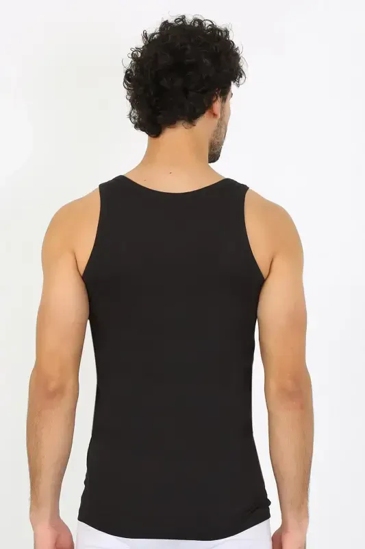 Акбениз Мужская Майка Черная 6566 - 3